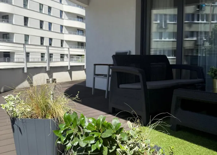 Sun Towers Exspanse 3 Z Parkingiem I Tarasem شقة *