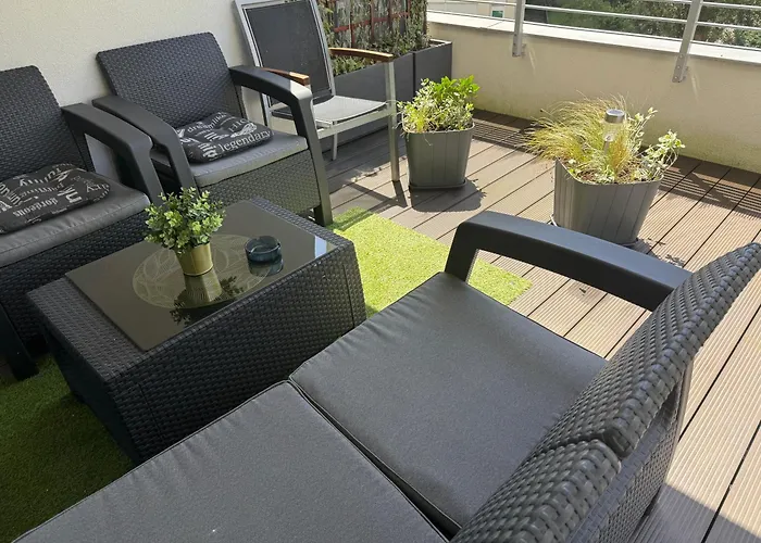 Sun Towers Exspanse 3 Z Parkingiem I Tarasem شقة *